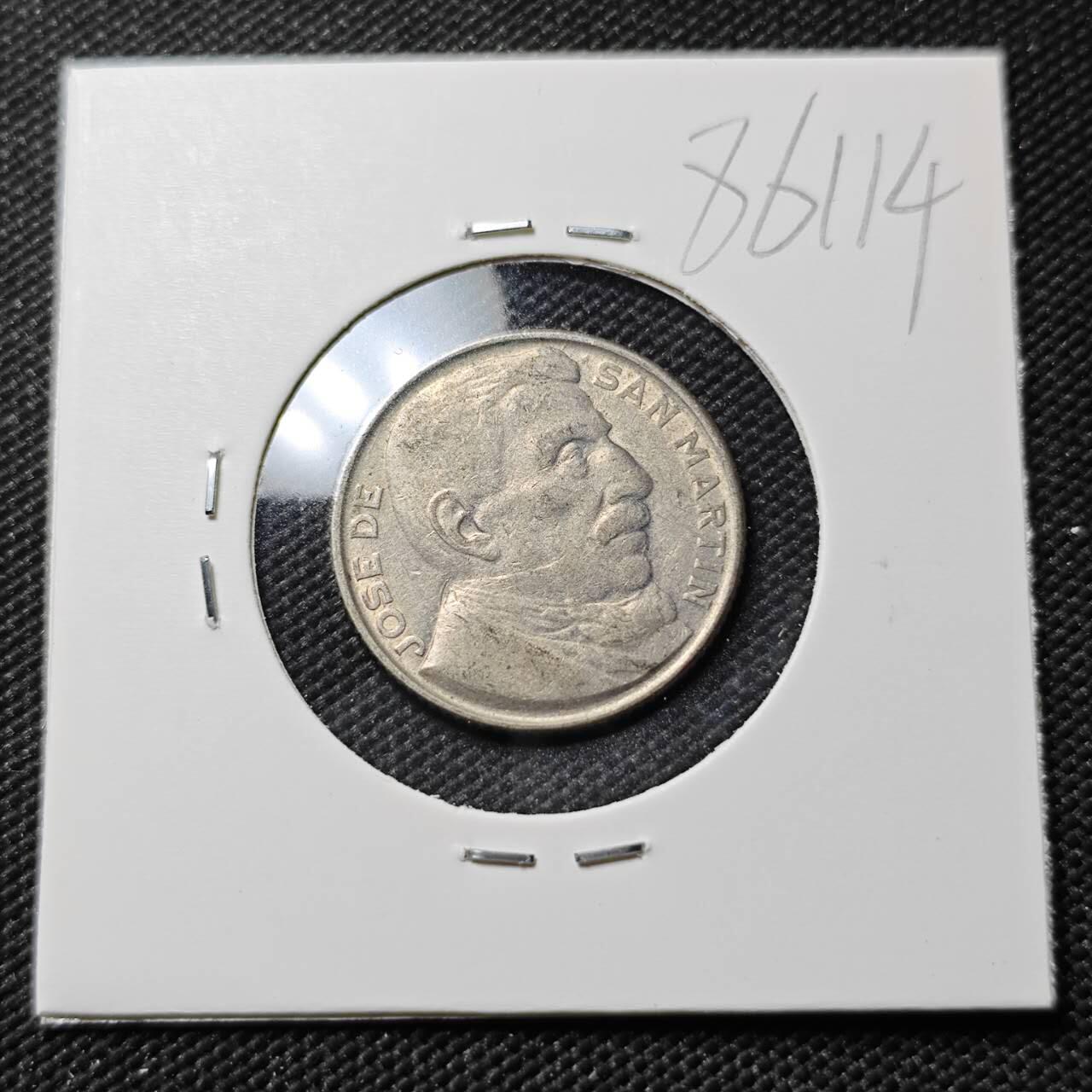 KK钱币收藏小铺  第386期  2月预留时间 周末发货  阿根廷20分纪念币