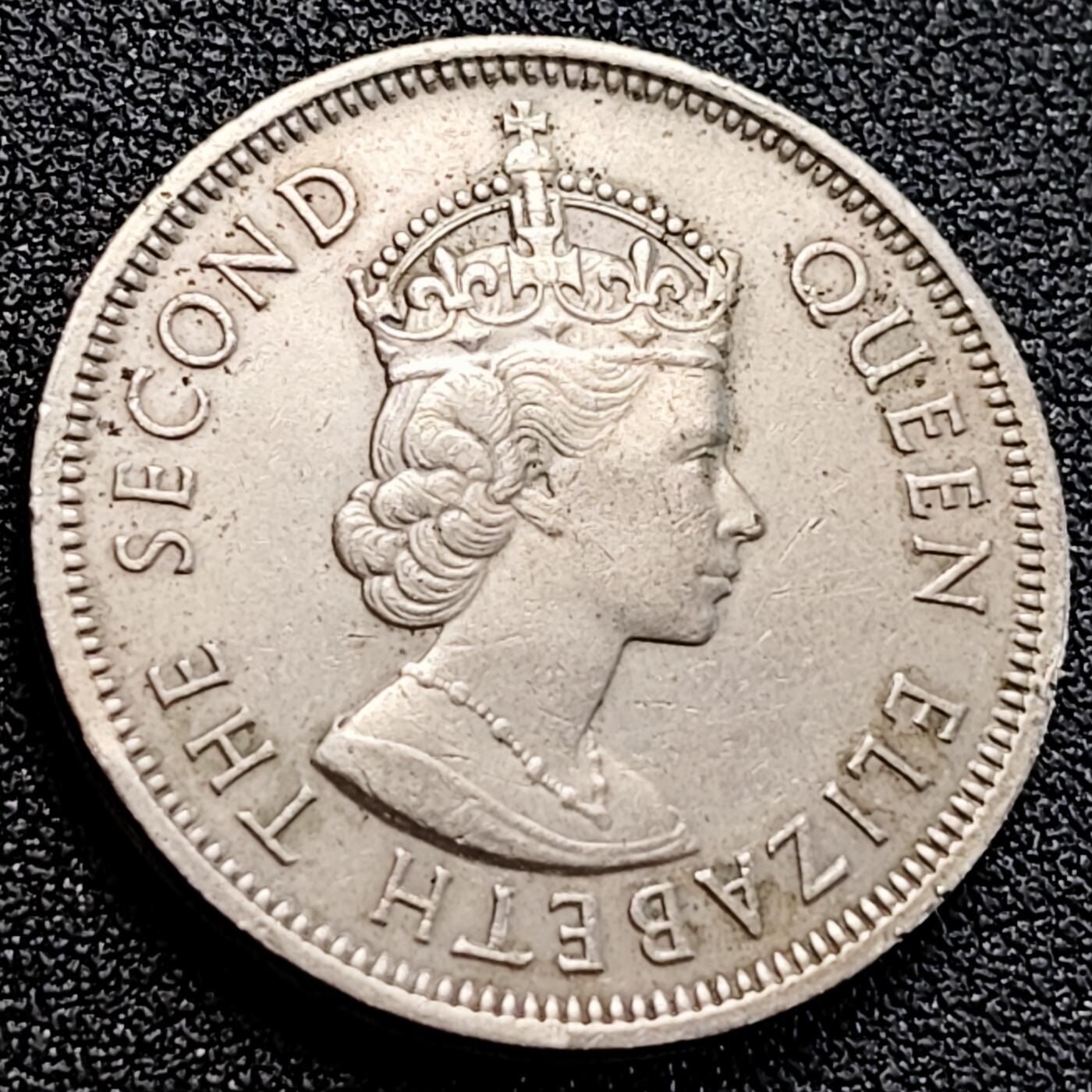 泉币菌-第163场-新年第六场 精品福利场 1970年英属香港 壹圆铜镍币 女王狮子大版 30毫米11.3克 