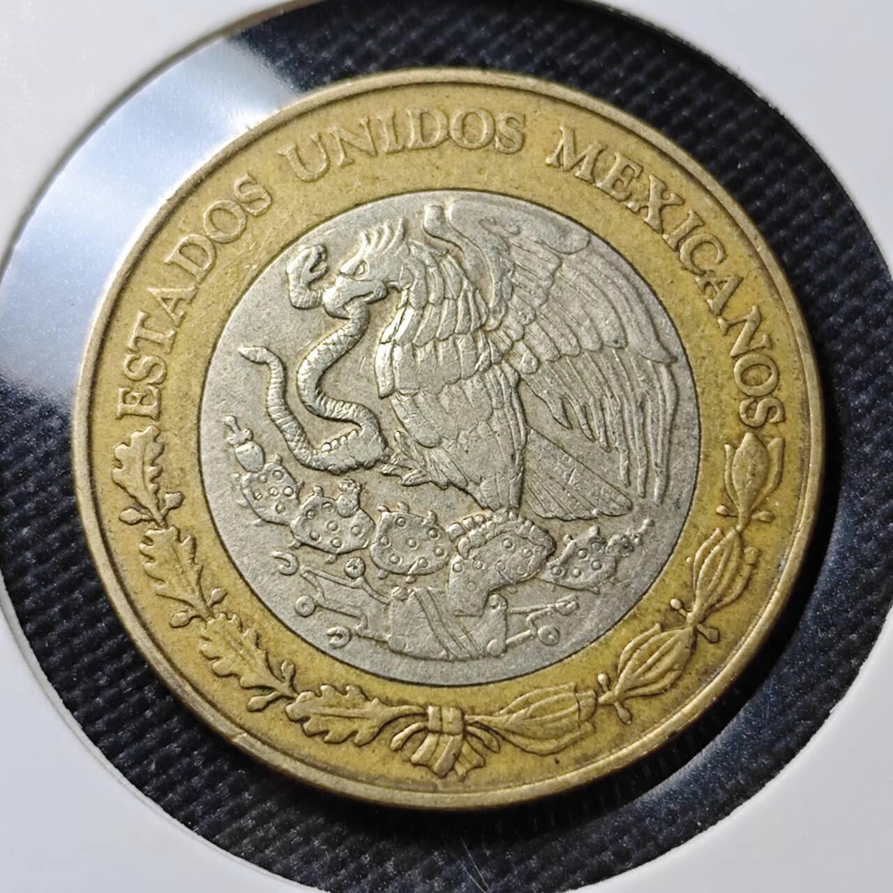 KK钱币收藏小铺  第386期  2月预留时间 周末发货  墨西哥10比索双色币