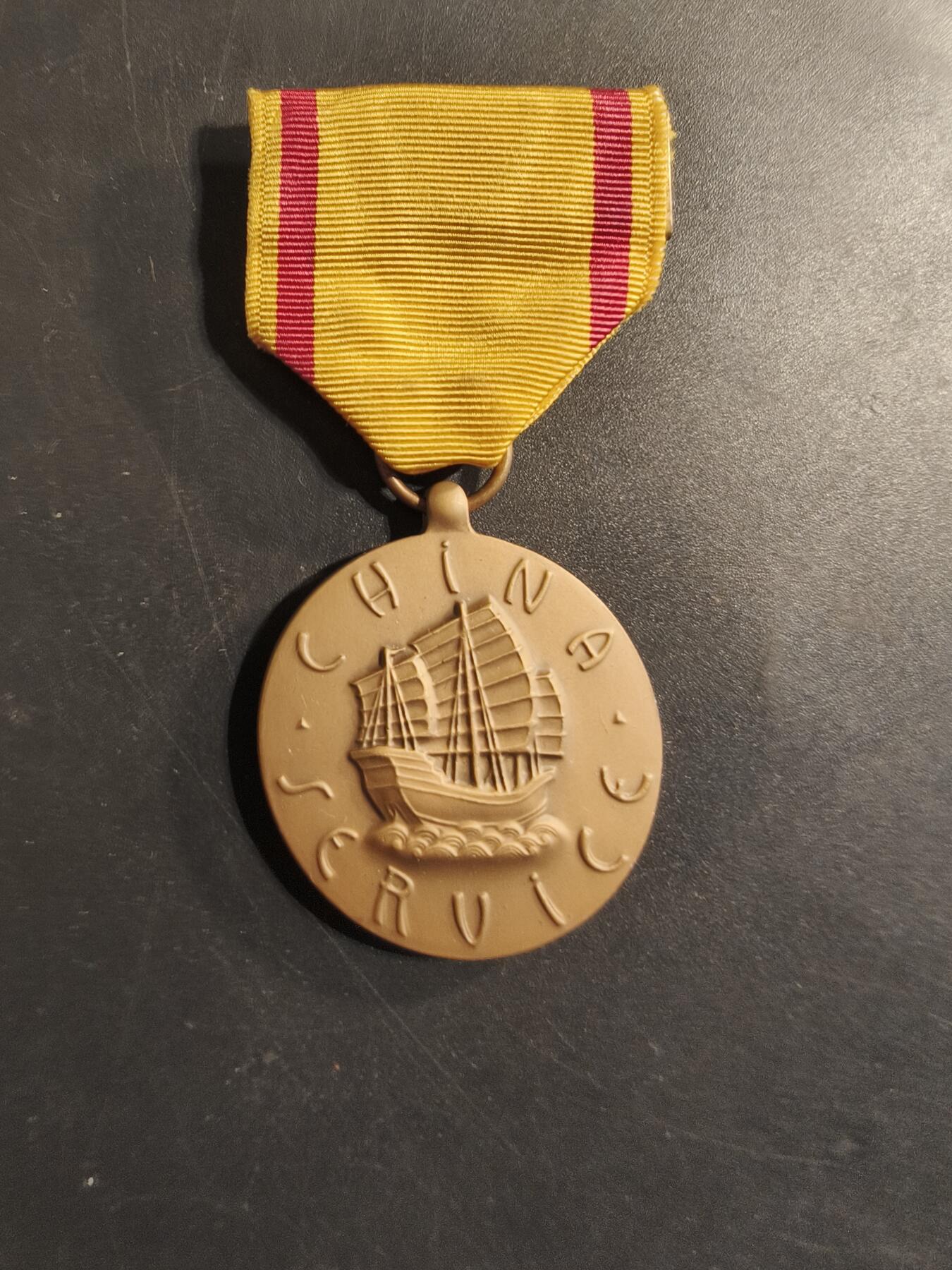 老王徽章第174期 美国海军二战中国服役奖章