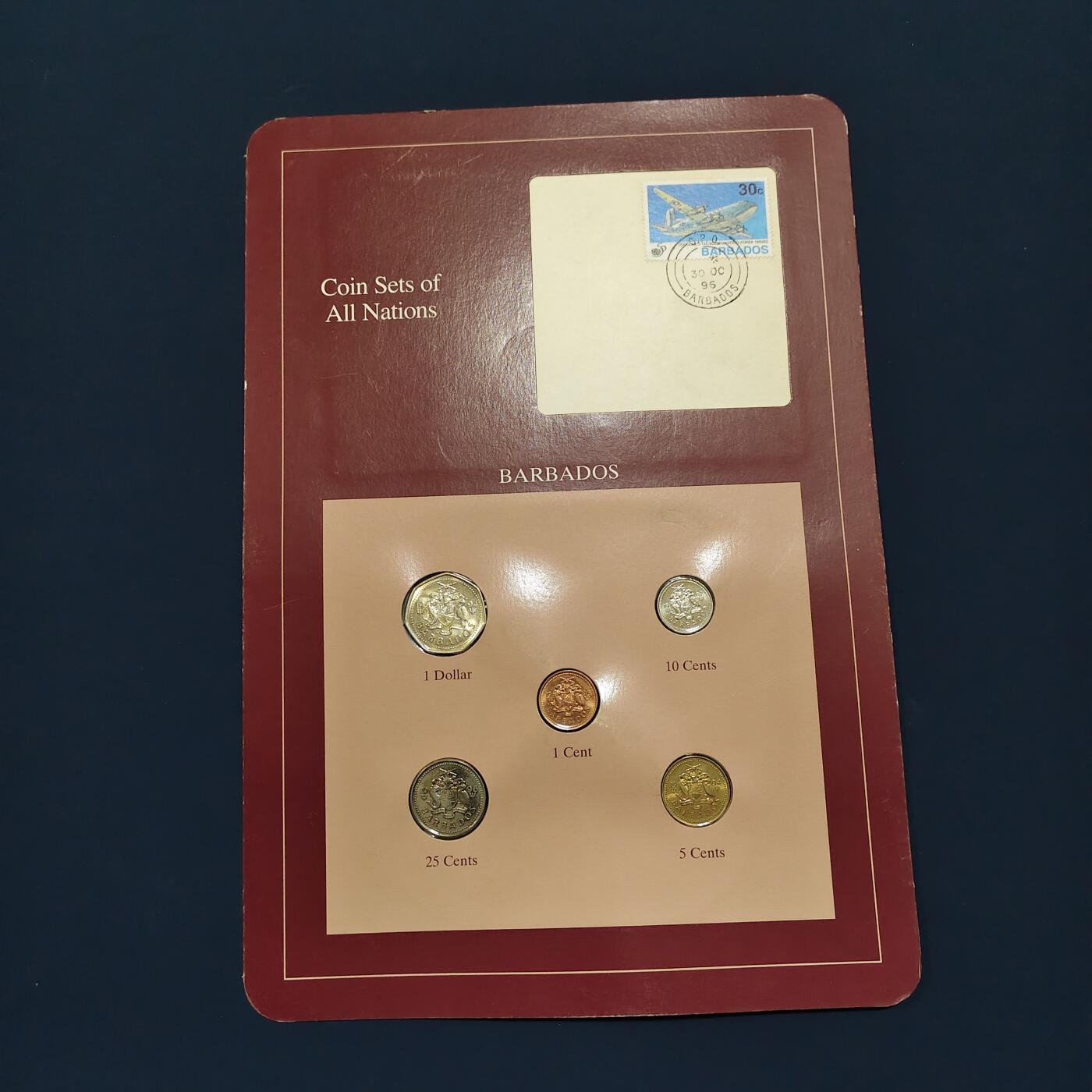 【全场包邮】纯粹捡漏拍492场【封装套币专场】-注意佣金 【富兰克林·世界各国硬币系列邮币卡】巴巴多斯共和国