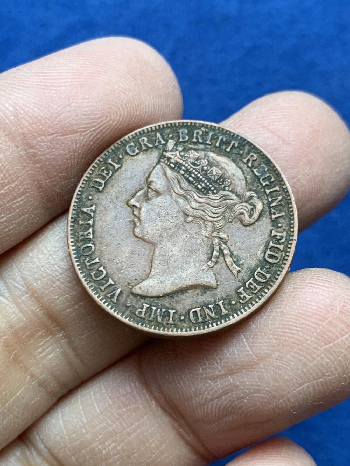 《竞宝斋》第454场 周日，周一 2场连拍 （全场包邮，欢迎送拍） 英属东非1898年维多利亚女王1派沙铜币