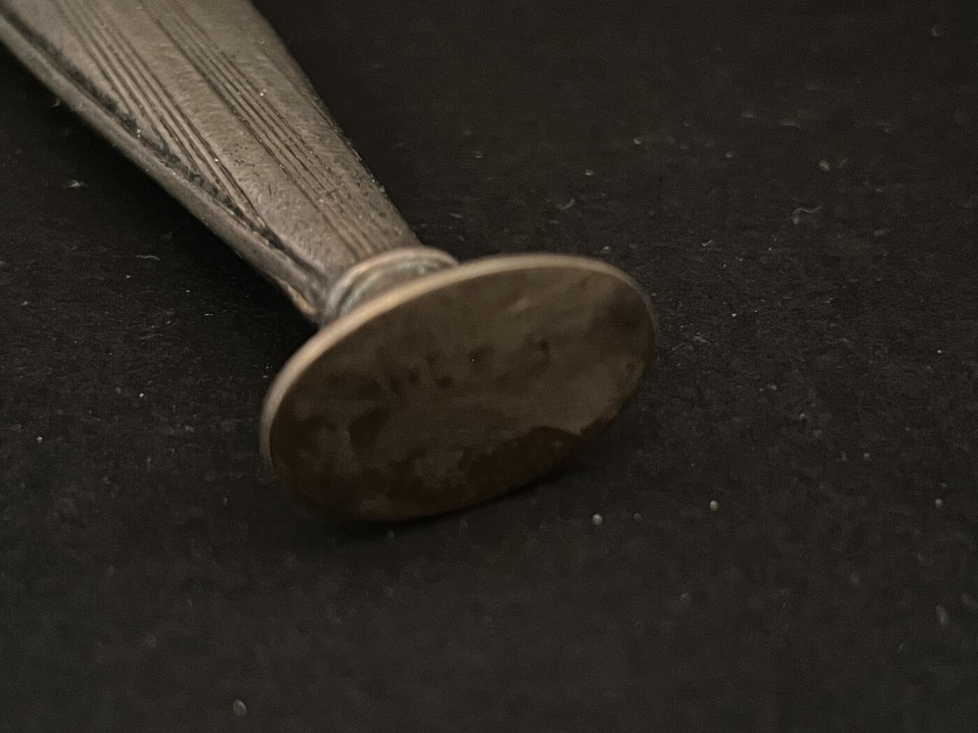 海外回流精品（欧美专场） 欧洲回流纯银火漆印章，8.3cm，16.1g。