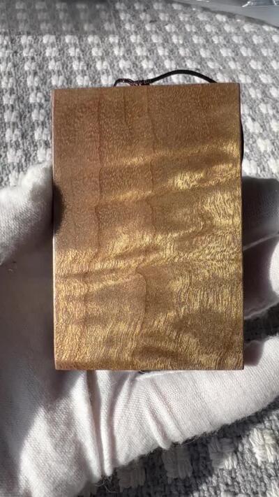 零元拍：627-NO.30金丝楠平安无事牌，香喷喷的小金砖，金光闪闪，72/48.5/12.5MM