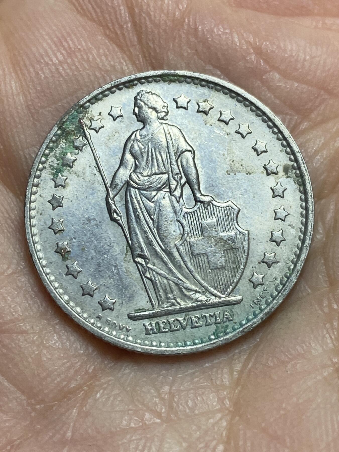 2026年第三场(总第一百七十二场）外国好品散币场(免佣金) 瑞士🇨🇭1969年1法郎(第三版，B标伯尔尼造)