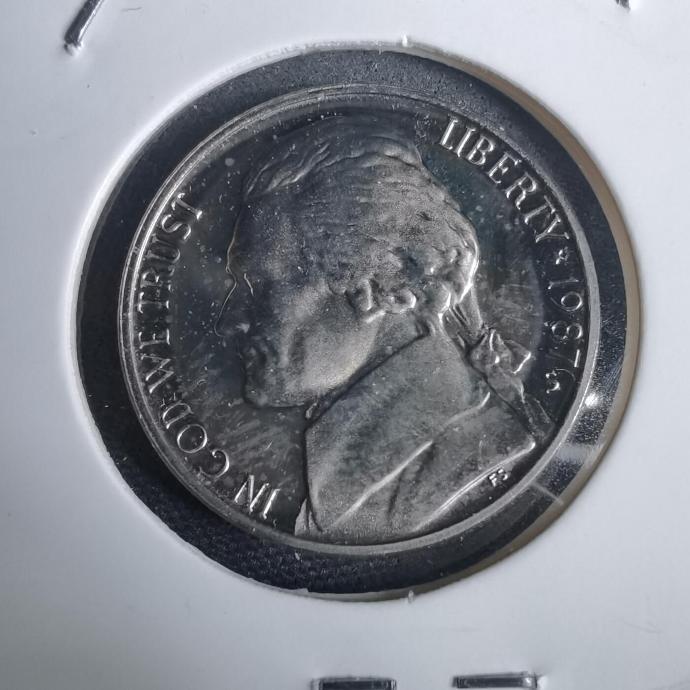 沼泽如烟--第953场 美国1987年五分精制币