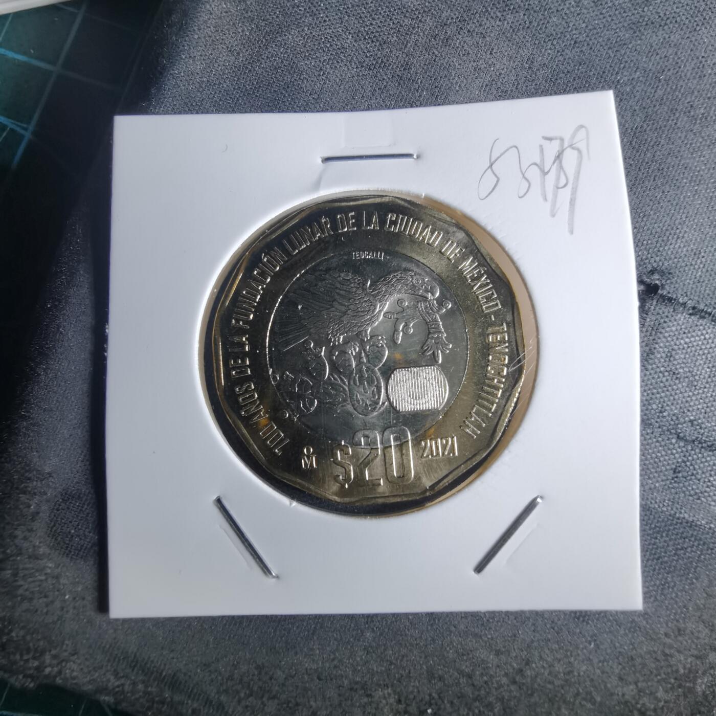 沼泽如烟--第953场 墨西哥2021年20比索纪念币