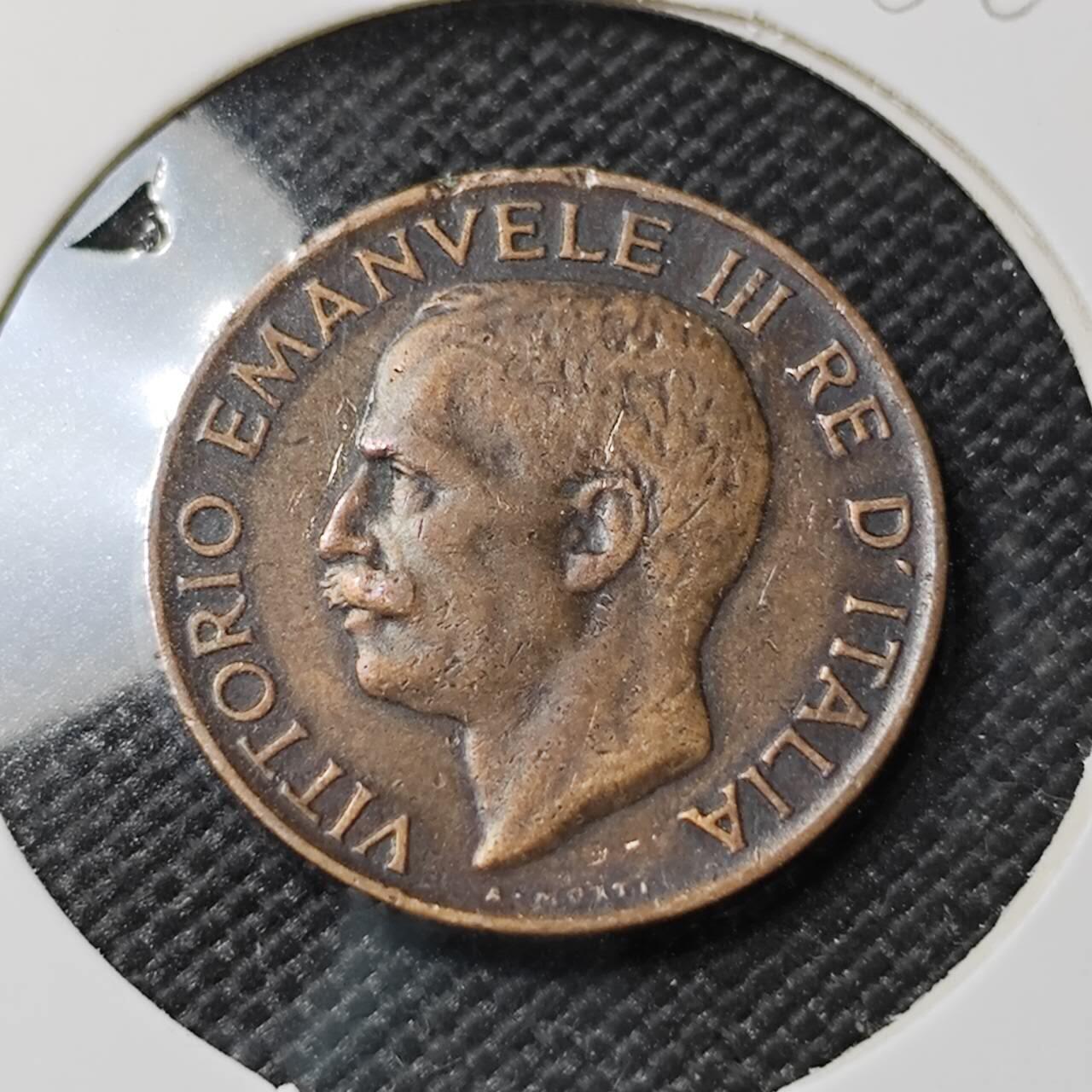 KK钱币收藏小铺  第386期  2月预留时间 周末发货  意大利5分铜币