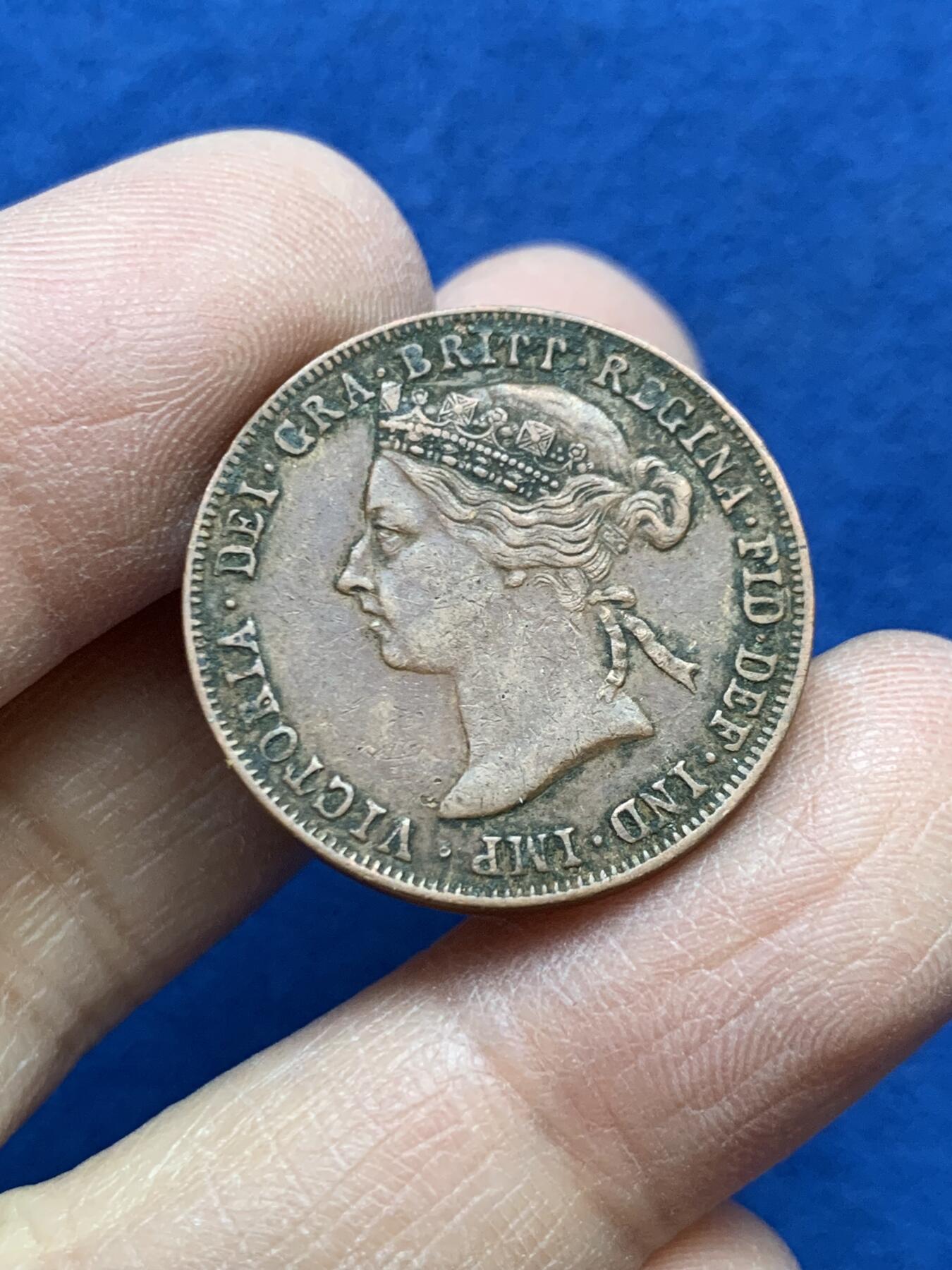 《竞宝斋》第454场 周日，周一 2场连拍 （全场包邮，欢迎送拍） 英属东非1898年维多利亚女王1派沙铜币