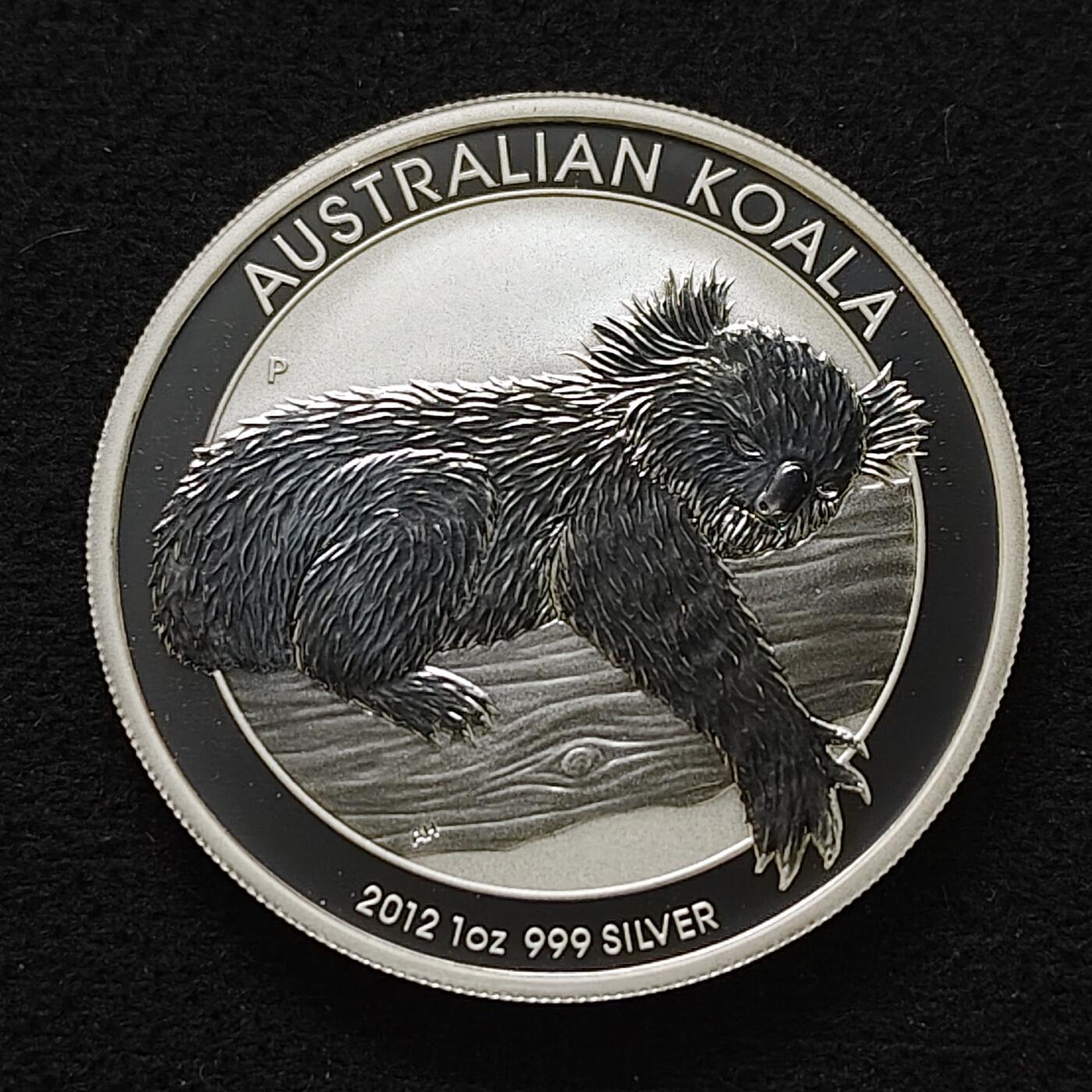 【全场包邮】纯粹捡漏拍493场 澳大利亚2012年1元考拉1盎司999纯银币【40.6毫米31.1克，纯银价约560元（按18元银价折算）】