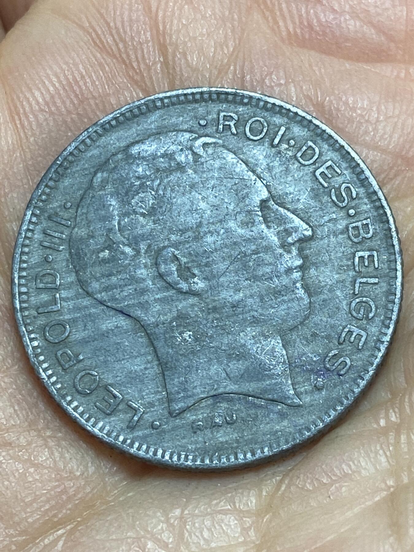 2026年第三场(总第一百七十二场）外国好品散币场(免佣金) 比利时🇧🇪1943年5法郎(利奥波德三世时期，法语版)