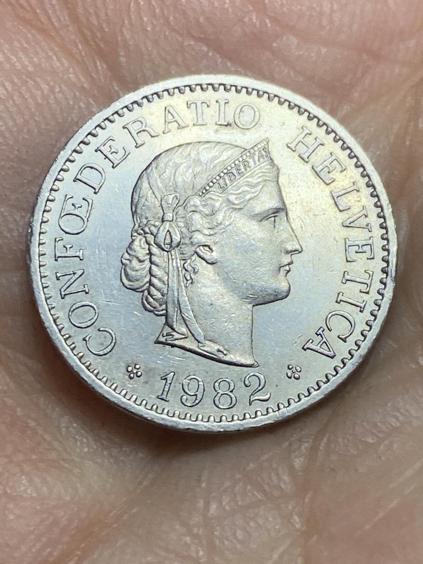 2026年第三场(总第一百七十二场）外国好品散币场(免佣金) 瑞士🇨🇭1982年10拉彭(第二版，无标版)