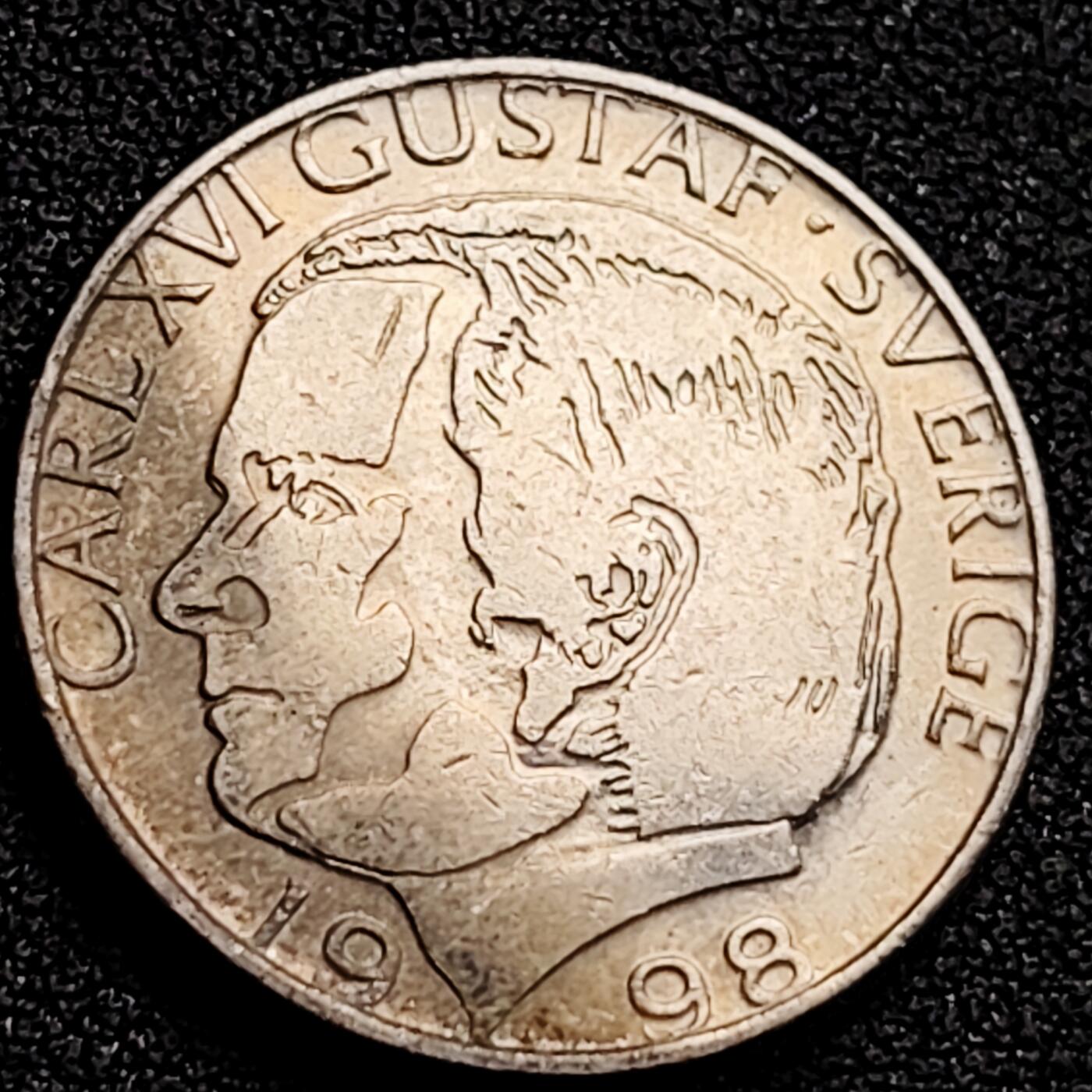 泉币菌-第162场- 新年第五场 精品福利场 瑞典王国 1克朗硬币 直径25MM