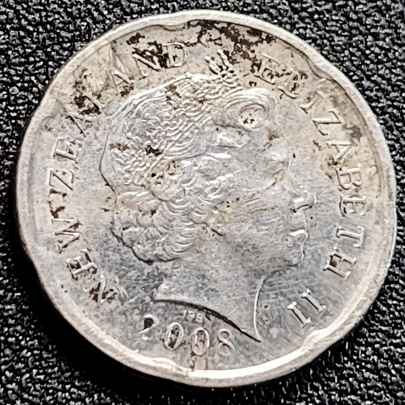 泉币菌-第162场- 新年第五场 精品福利场 毛利人图腾 新西兰20分硬币 直径21.5MM 