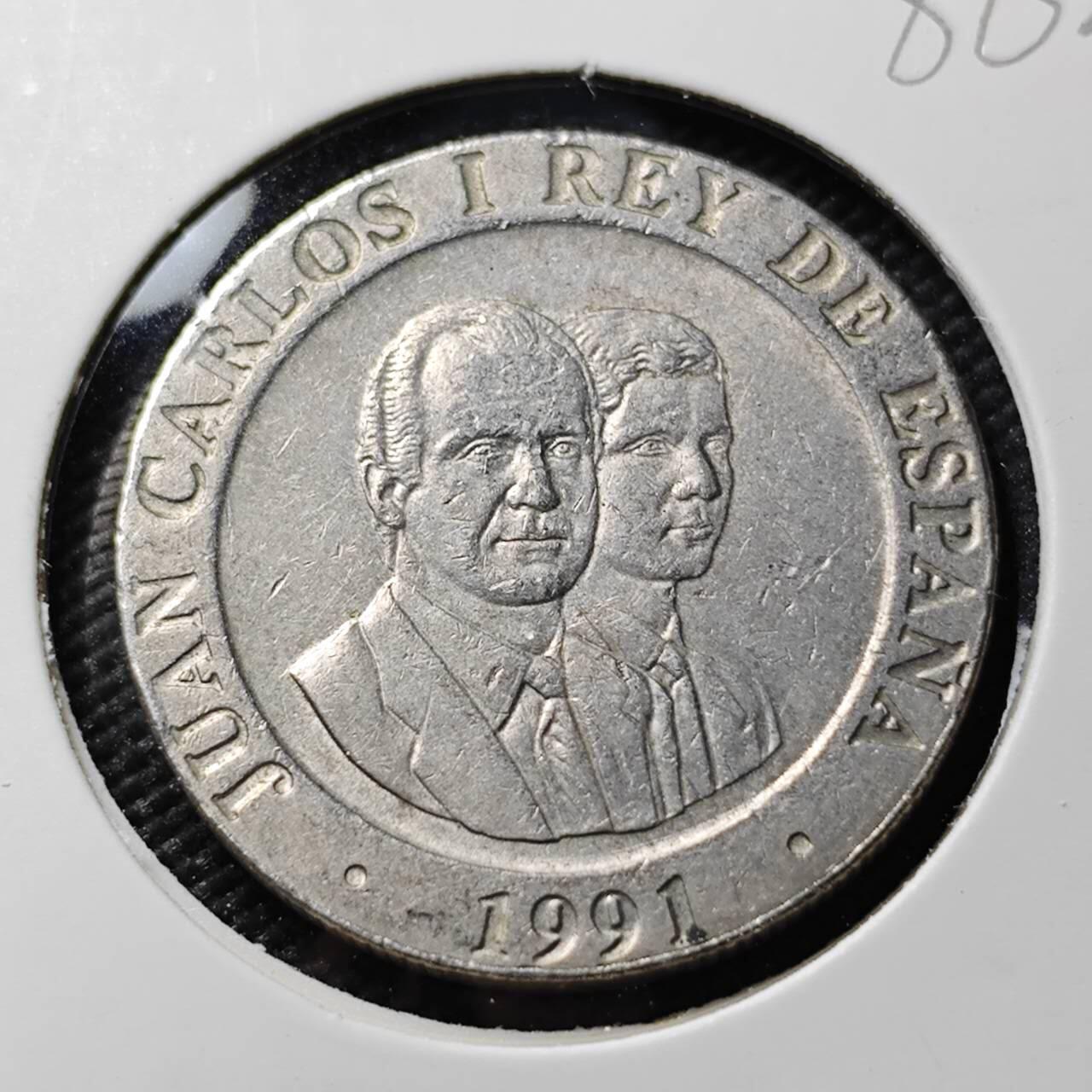 KK钱币收藏小铺  第386期  2月预留时间 周末发货  西班牙200比塞塔纪念币