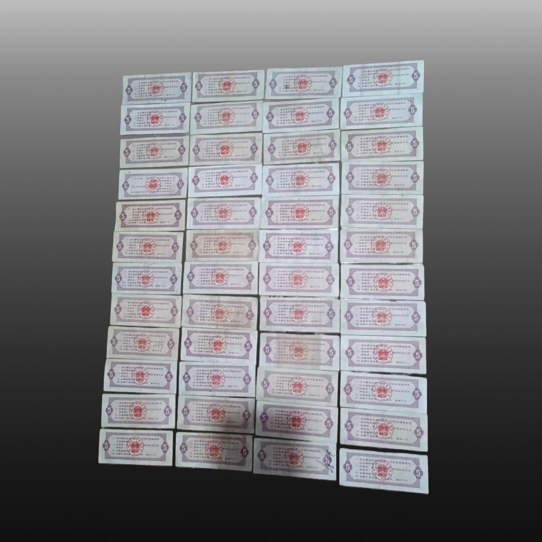 安欣票证程曦专场 1966年伍市斤全国通用粮票24张