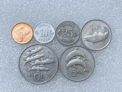 第一海外回流一元起拍收藏 散集专场  第287期 - 冰岛硬币 6枚