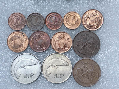 第一海外回流一元起拍收藏 散集专场  第287期 - 爱尔兰硬币🇮🇪12枚