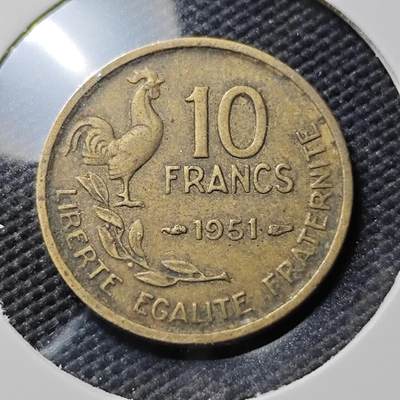 KK钱币收藏小铺  第386期  2月预留时间 周末发货 -  法国10法郎