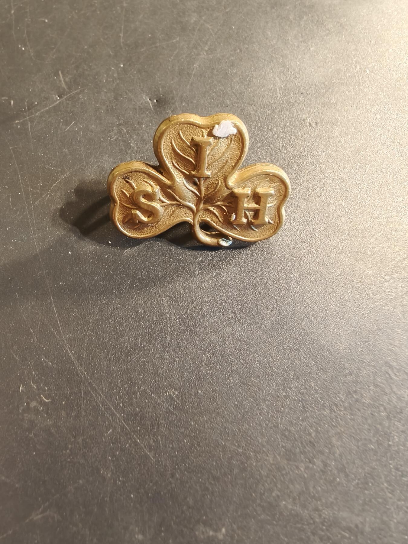 老王徽章第174期 英国南爱尔兰义勇骑兵团帽徽     一战时期