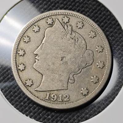 KK钱币收藏小铺  第386期  2月预留时间 周末发货 -  1912美国5分镍币