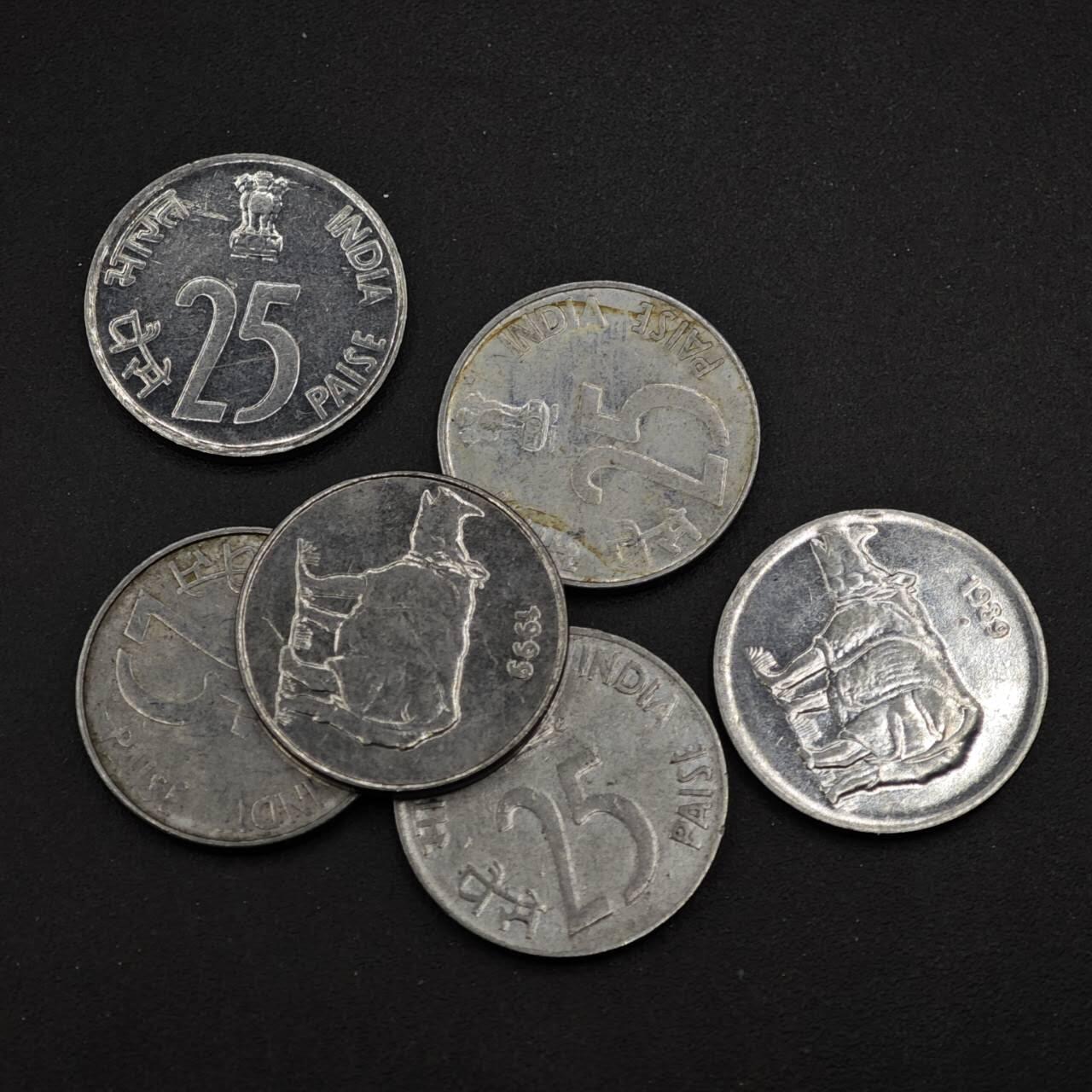 【淘币小摊】实时拍第八百四十一拍   散币批量币场   满百包邮可预留二周 每周一统一发货   印度25派沙6枚