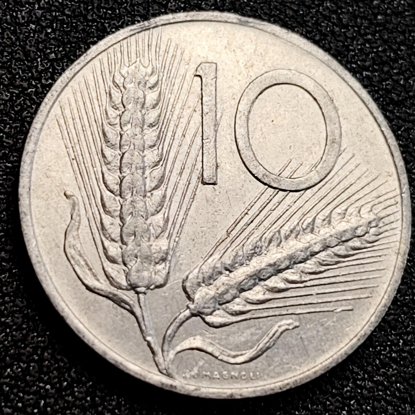 泉币菌-第163场-新年第六场 精品福利场 麦子 意大利10里拉硬币 1973年 直径23MM 