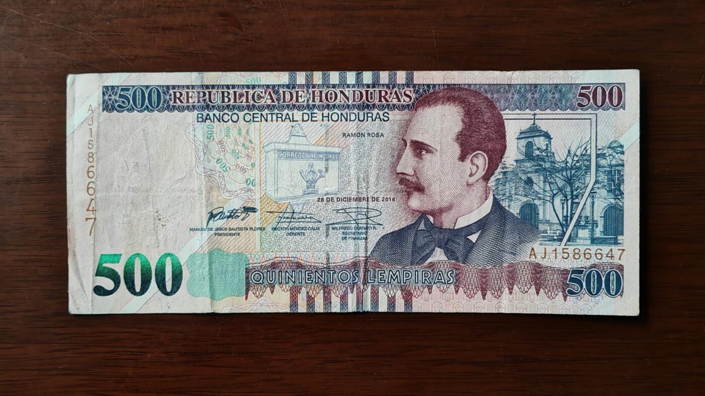 【礼羽收藏】🌏世界钱币拍卖第118期 美洲 洪都拉斯 2016年 500伦皮拉 流通品 如图