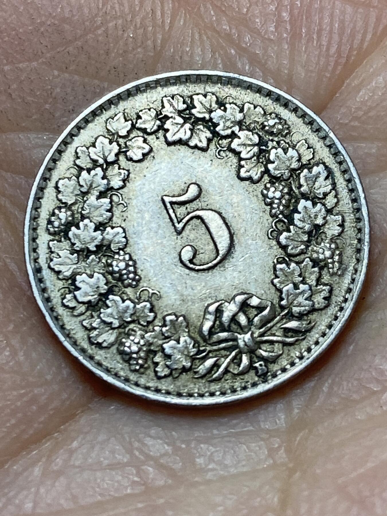 2026年第三场(总第一百七十二场）外国好品散币场(免佣金) 稀少早期年份–瑞士🇨🇭1930年5拉彭(第二版，B标伯尔尼造)