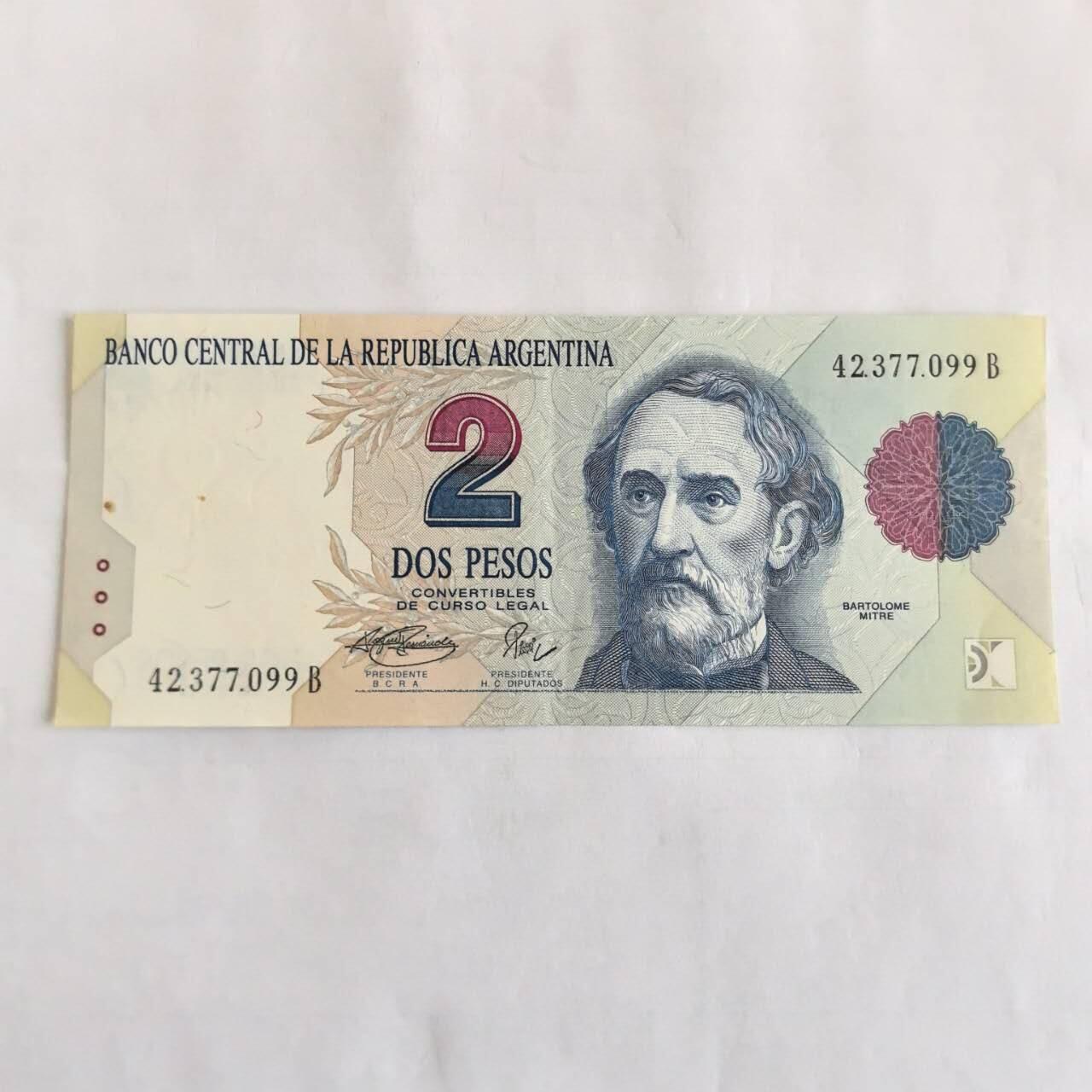 各国外币第107期 无佣金 阿根廷2比索 1993年美品