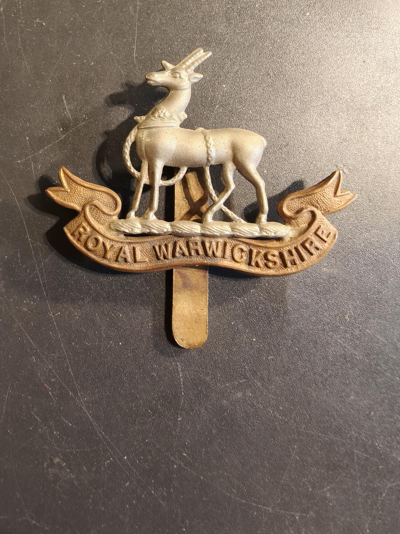 老王徽章第174期 英国皇家沃威克步兵团帽徽    一战时期