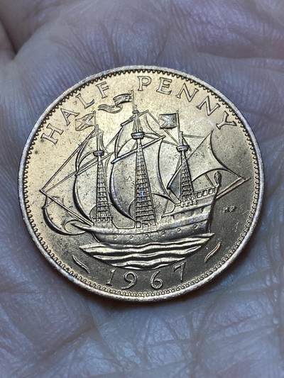 2026年第三场(总第一百七十二场）外国好品散币场(免佣金) - 原光好品–英国🇬🇧1967年半便士(伊丽莎白二世青年桂冠第二版，普制币关门年)