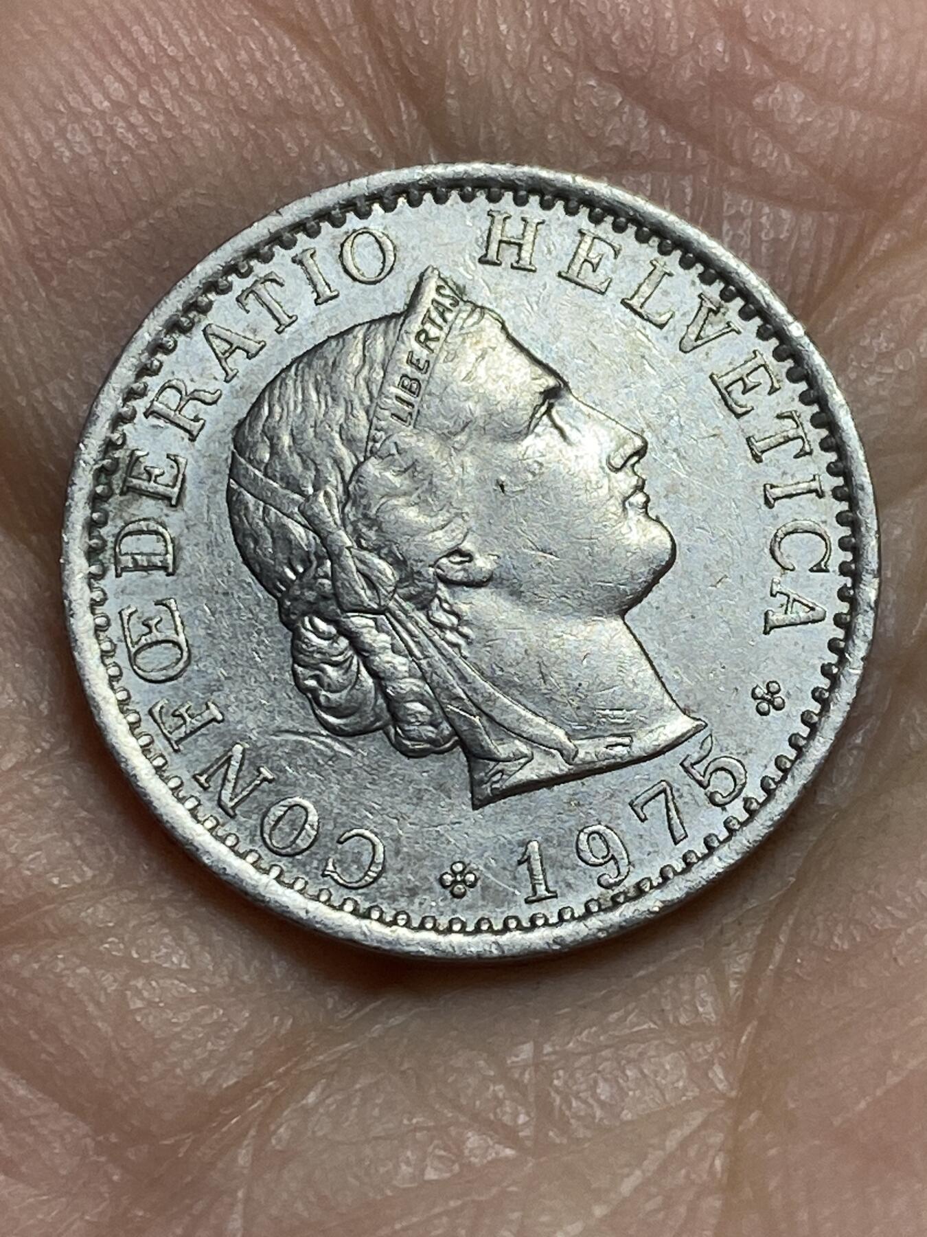 2026年第三场(总第一百七十二场）外国好品散币场(免佣金) 瑞士🇨🇭1975年20拉彭(第三版，无标版)