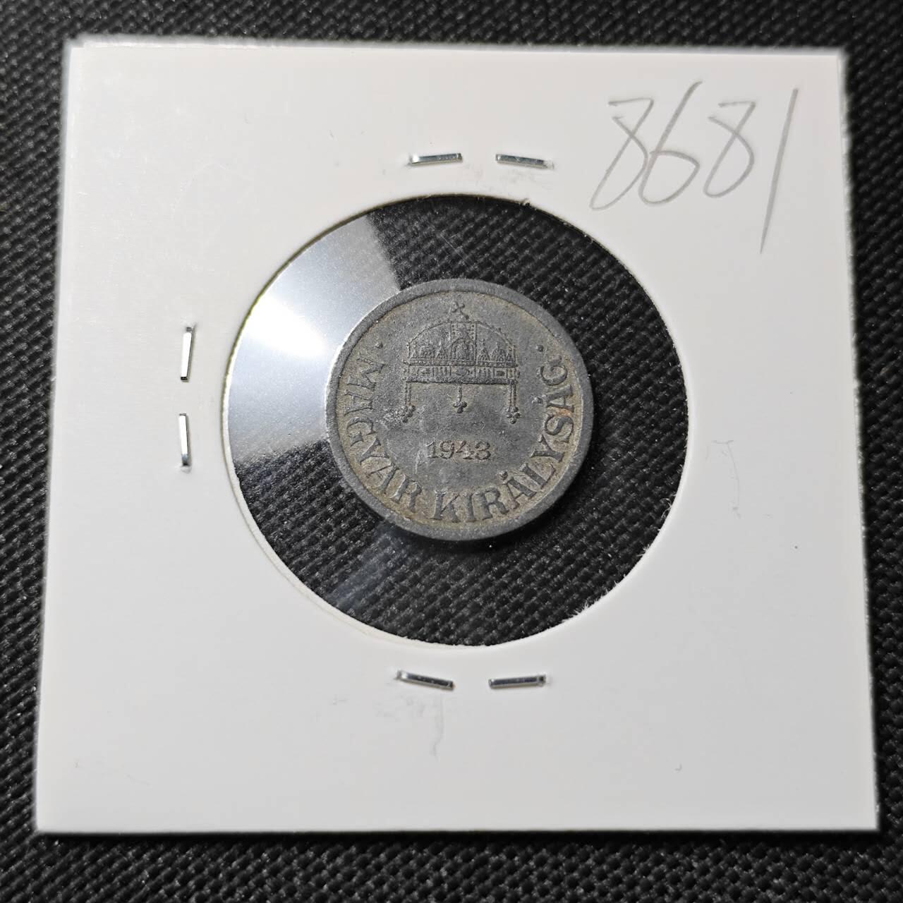 KK钱币收藏小铺  第386期  2月预留时间 周末发货  1943匈牙利2菲勒