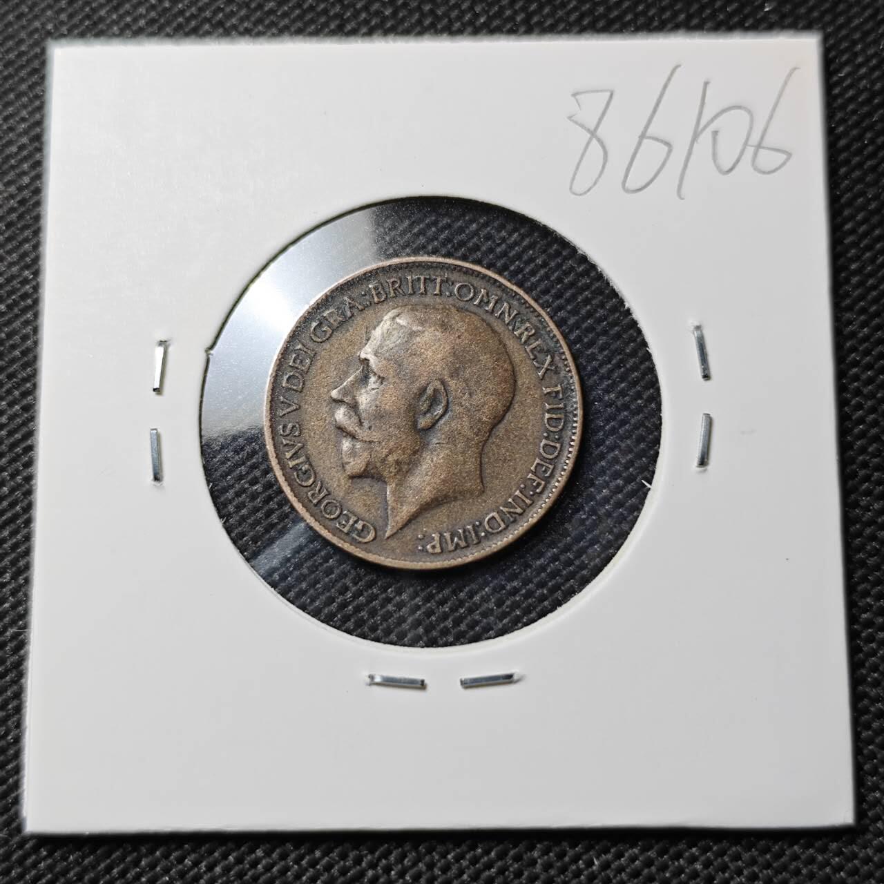 KK钱币收藏小铺  第386期  2月预留时间 周末发货  1911英国1法新