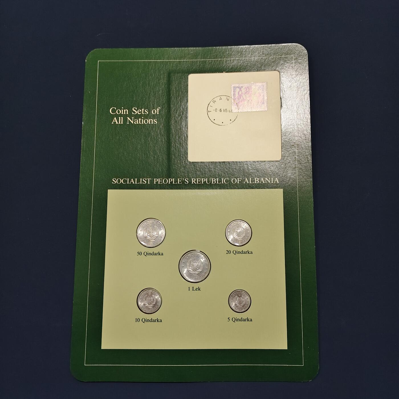 【全场包邮】纯粹捡漏拍492场【封装套币专场】-注意佣金 【富兰克林·世界各国硬币系列邮币卡】阿尔巴尼亚共和国