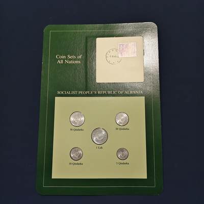 【全场包邮】纯粹捡漏拍492场【封装套币专场】-注意佣金 - 【富兰克林·世界各国硬币系列邮币卡】阿尔巴尼亚共和国