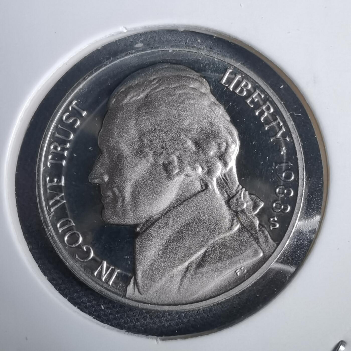 沼泽如烟--第953场 美国1988年五分精制币