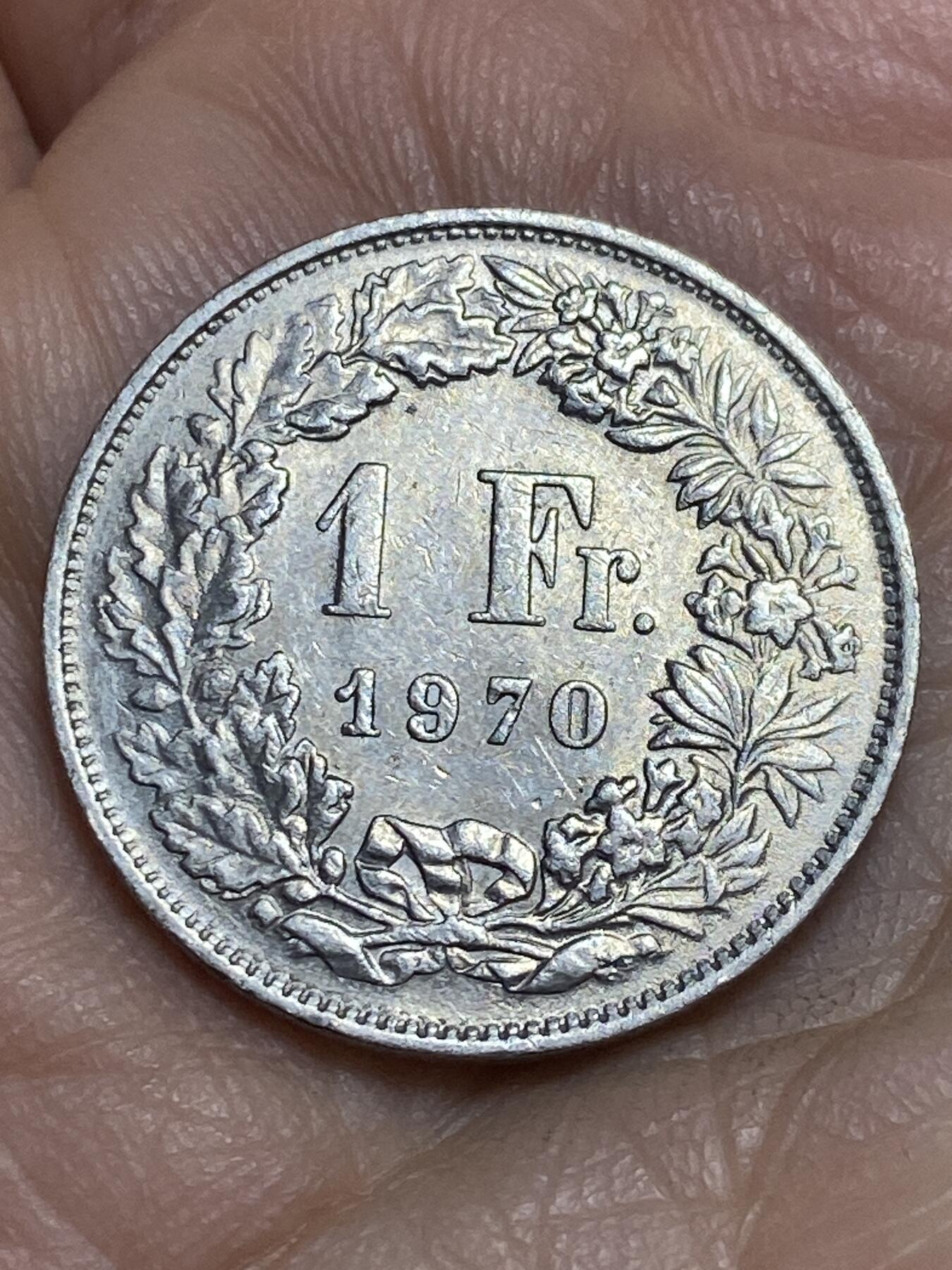 2026年第三场(总第一百七十二场）外国好品散币场(免佣金) 瑞士🇨🇭1970年1法郎(第三版，无标版)