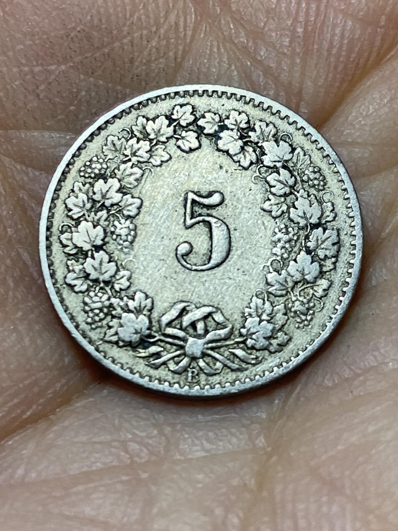 2026年第三场(总第一百七十二场）外国好品散币场(免佣金) 稀少早期年份–瑞士🇨🇭1881年5拉彭(第二版，B标伯尔尼造)