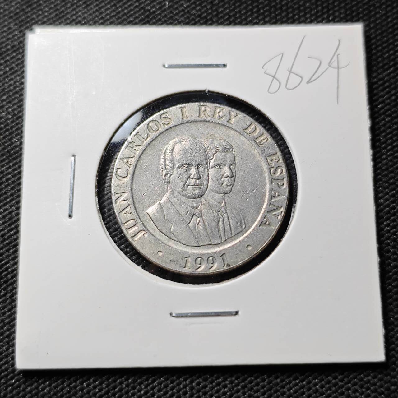 KK钱币收藏小铺  第386期  2月预留时间 周末发货  西班牙200比塞塔纪念币