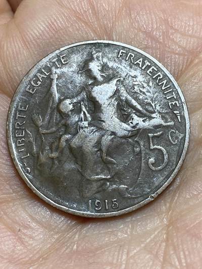 2026年第三场(总第一百七十二场）外国好品散币场(免佣金) - 法兰西第三共和国1915年5生丁