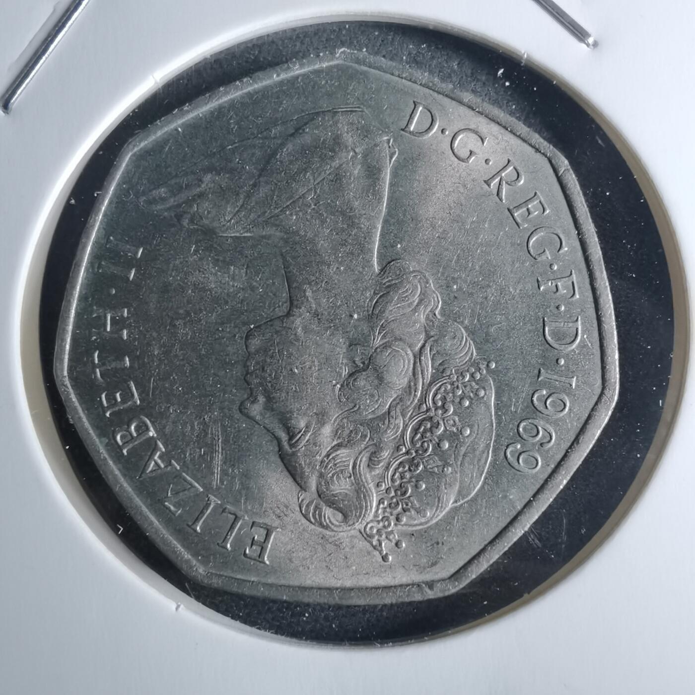 沼泽如烟--第953场 英国1969年50便士