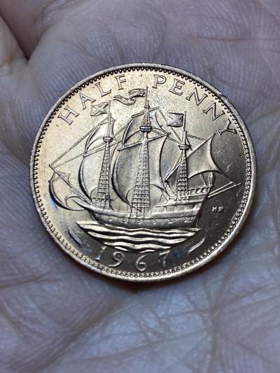 2026年第三场(总第一百七十二场）外国好品散币场(免佣金) - 原光好品–英国🇬🇧1967年半便士(伊丽莎白二世青年桂冠第二版，普制币关门年)