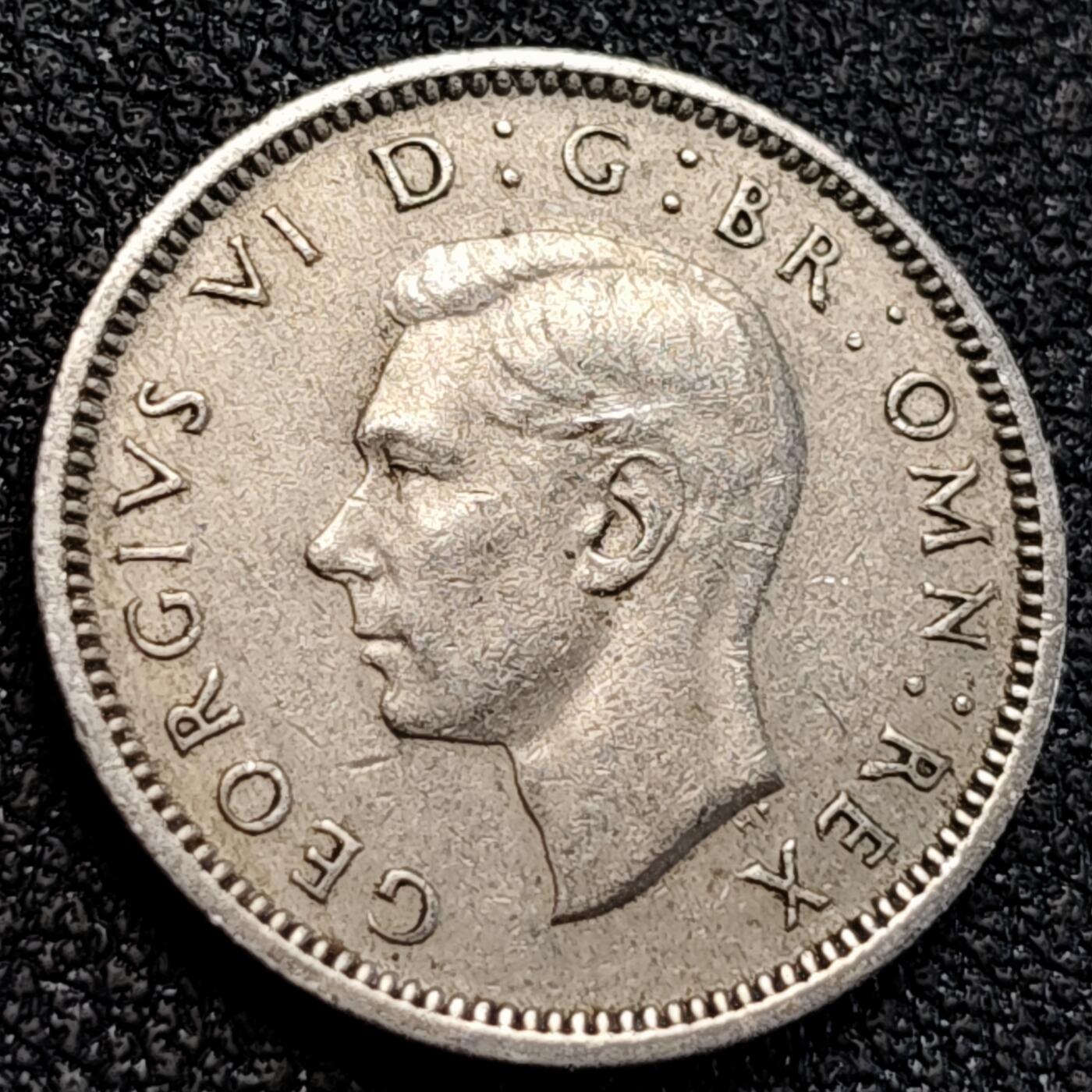 泉币菌-第163场-新年第六场 精品福利场 乔治六世 1948年 英国6便士铜镍小硬币 19.3毫米2.8克 