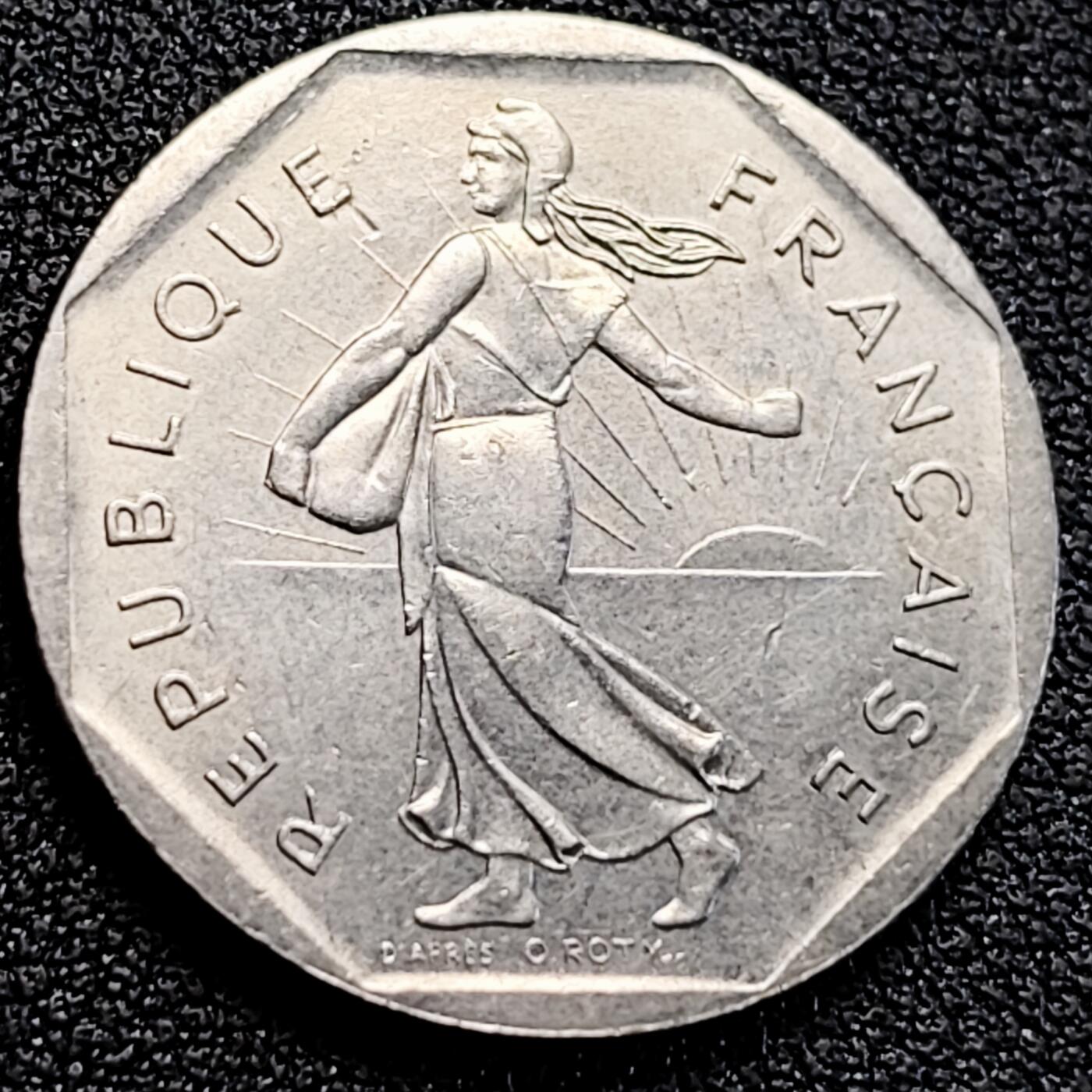 泉币菌-第163场-新年第六场 精品福利场 26.5mm 法国2法郎播种女神 1979年