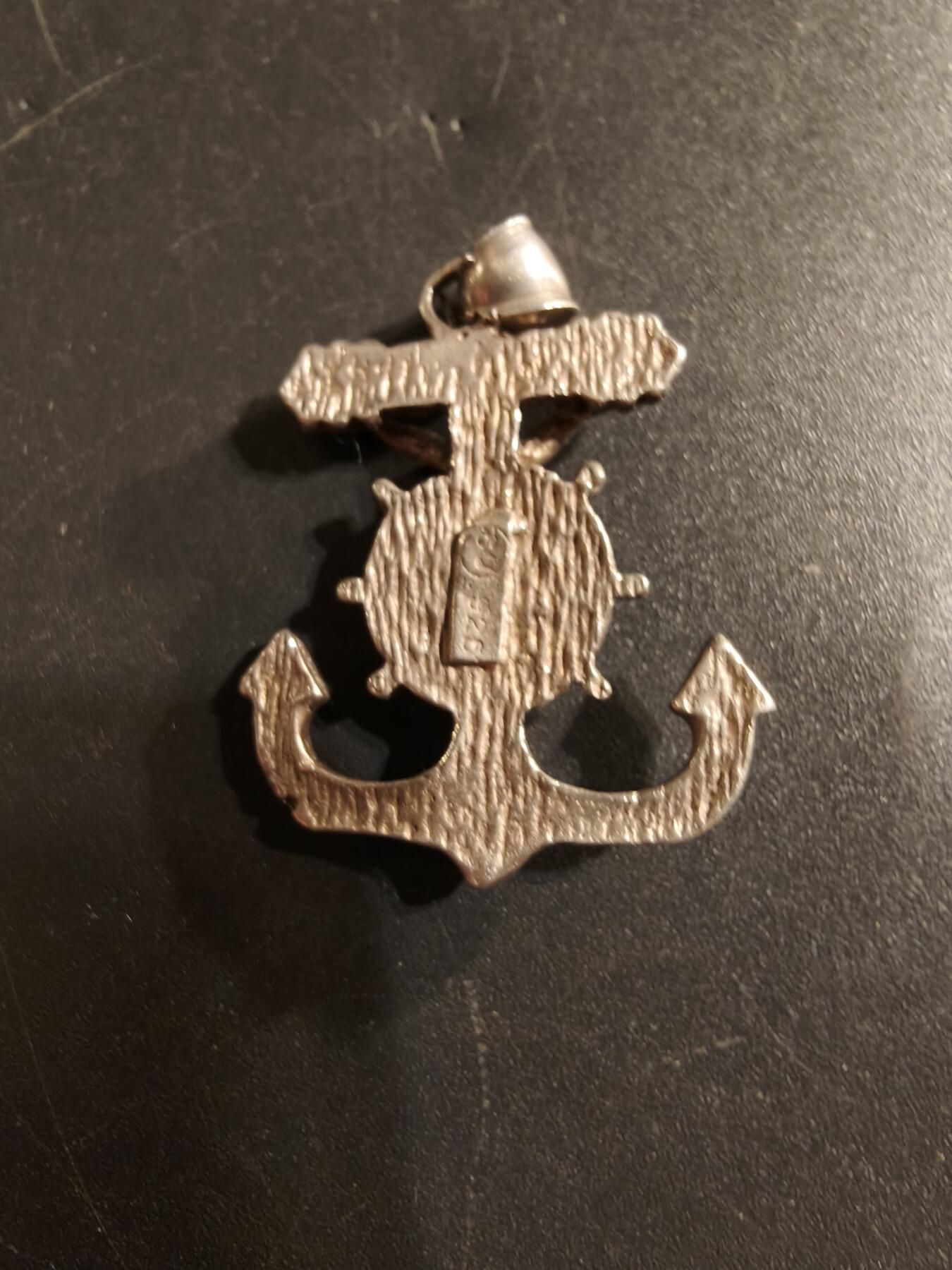 老王徽章第174期 美国海军军用十字架    925银    3.8g