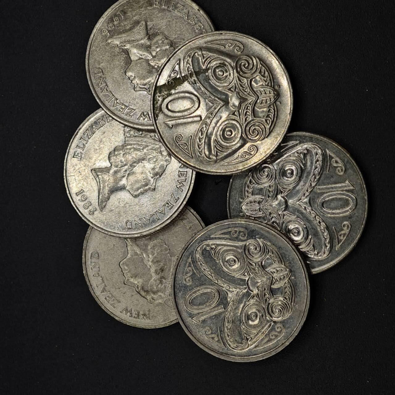 【淘币小摊】实时拍第八百四十一拍   散币批量币场   满百包邮可预留二周 每周一统一发货   新西兰10分6枚