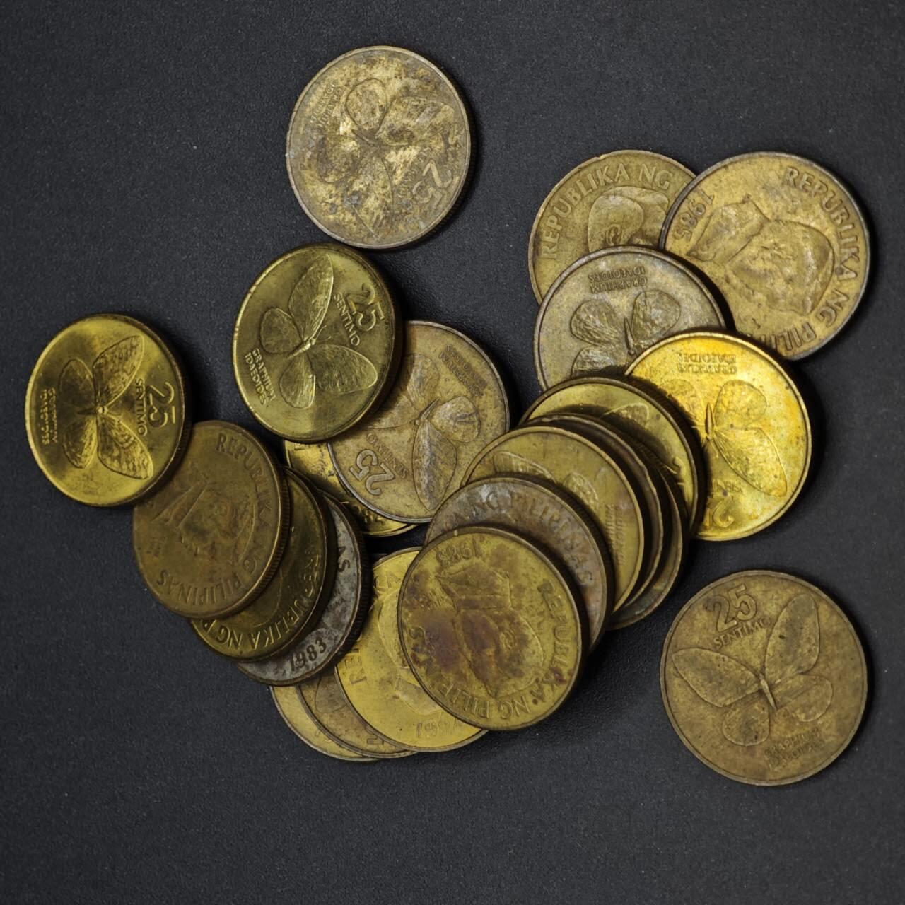 【淘币小摊】实时拍第八百四十一拍   散币批量币场   满百包邮可预留二周 每周一统一发货   菲律宾25分22枚