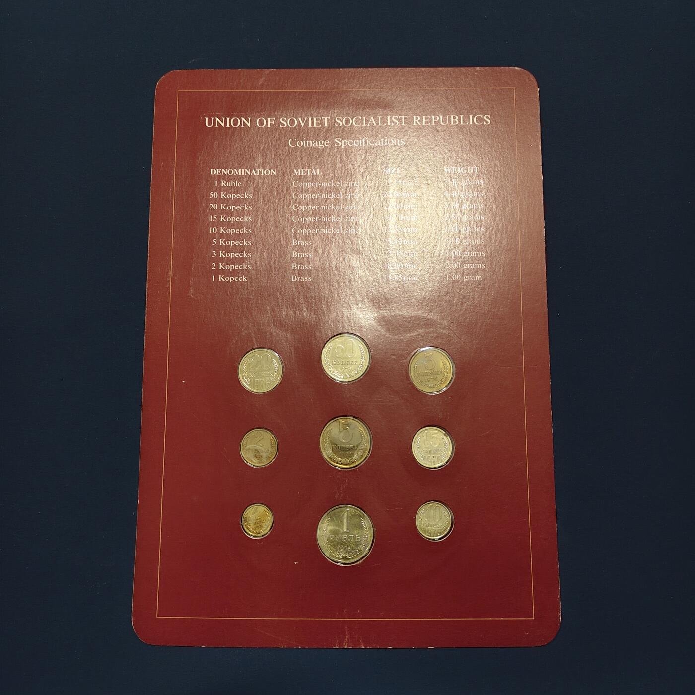 【全场包邮】纯粹捡漏拍492场【封装套币专场】-注意佣金 【富兰克林·世界各国硬币系列邮币卡】苏维埃社会主义联盟-1976年特年